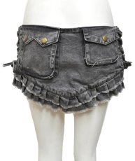 画像5: KAYO - Anime Clothing  スカートベルト「Canvas Stonewash Skirt Belt / ウォッシュブラック」 (5)