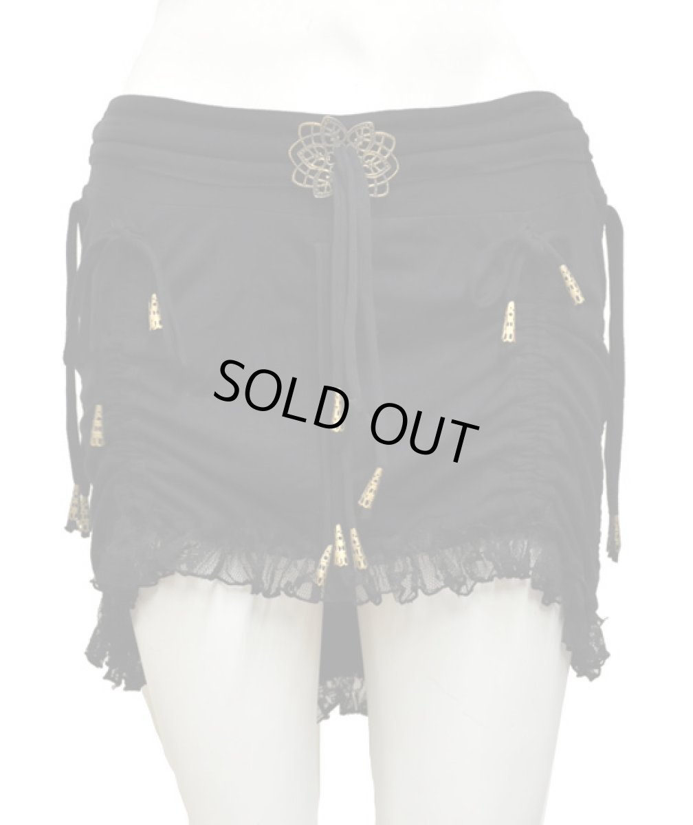 画像2: KAYO - Anime Clothing  スカート「Diamond String Skirt / ブラック」 (2)