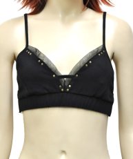 画像1: KAYO - Anime Clothing ブラトップ「Studed Mesh Bra / ブラック」 (1)