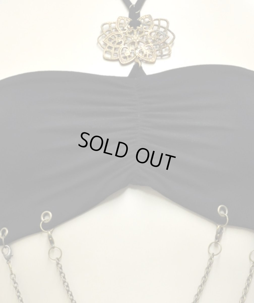 画像5: KAYO - Anime Clothing ブラトップ「Diamond Mini Chain Bra / ブラック」 (5)