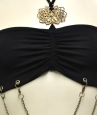 画像5: KAYO - Anime Clothing ブラトップ「Diamond Mini Chain Bra / ブラック」 (5)