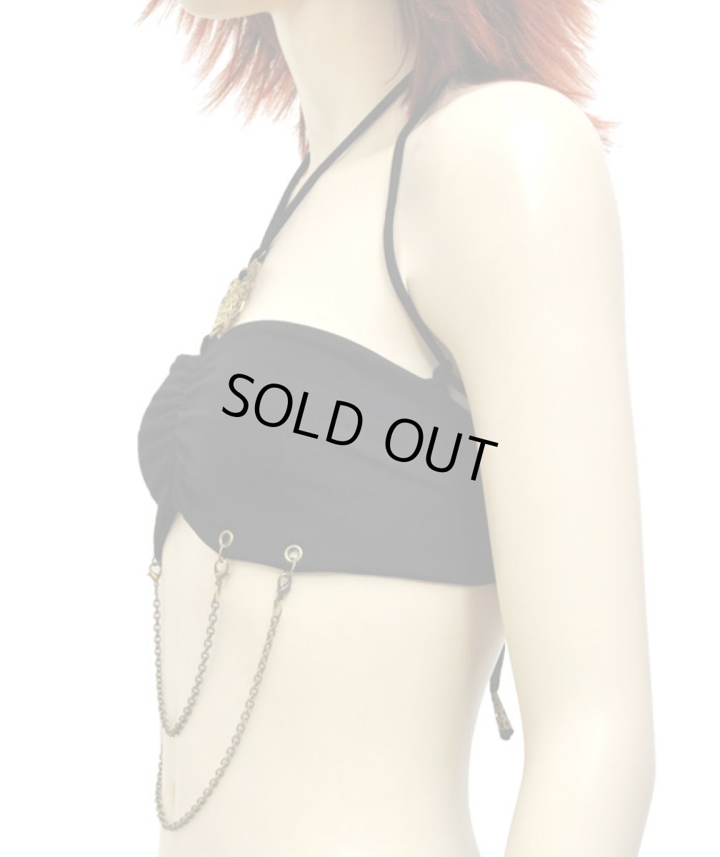 画像3: KAYO - Anime Clothing ブラトップ「Diamond Mini Chain Bra / ブラック」 (3)