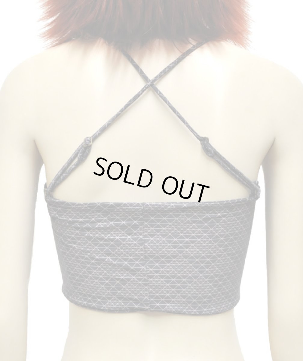 画像4: KAYO - Anime Clothing ブラトップ「DMT Pyramid Print Mini Bra / グレー×ピンク」 (4)