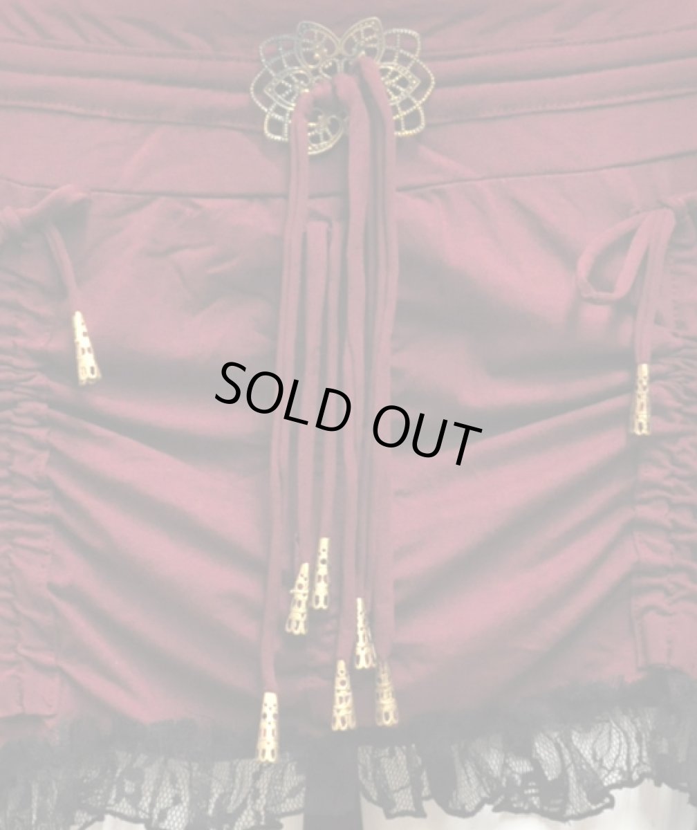 画像5: KAYO - Anime Clothing  スカート「Diamond String Skirt / マルーン」 (5)