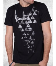 画像1: PLAZMA メンズTシャツ「Trinoceros / ブラック」 (1)