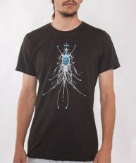 画像2: PLAZMA メンズTシャツ「Electrofly / ダークブラウン」 (2)