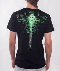 画像1: PLAZMA メンズTシャツ「Electrofly / ブラック」 (1)