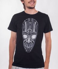 画像1: PLAZMA メンズTシャツ「Afrik / ブラック」 (1)