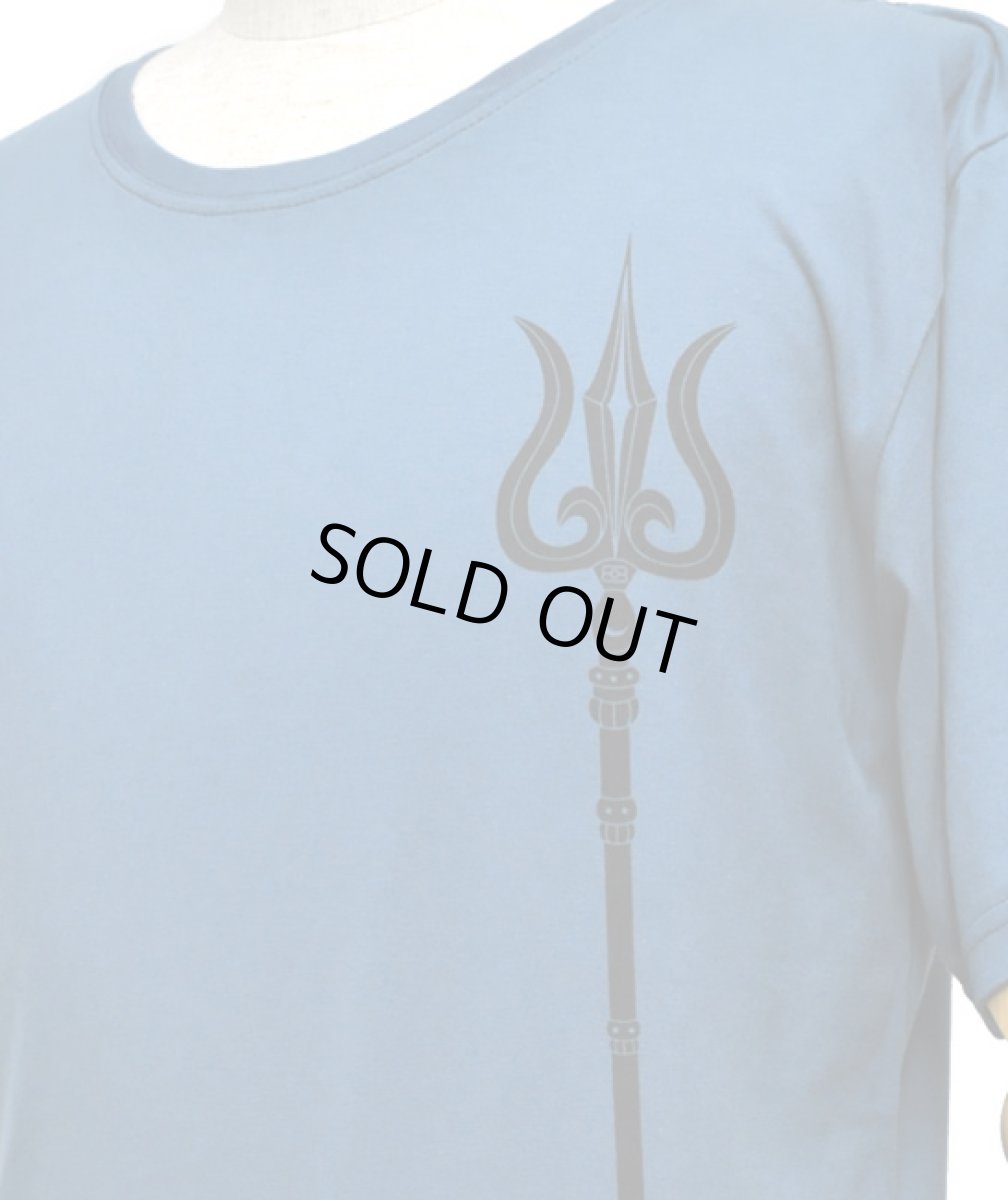 画像4: Digital Shiva Power オフィシャル・メンズTシャツ「Trishula/ブルー」 (4)
