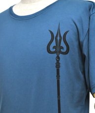 画像4: Digital Shiva Power オフィシャル・メンズTシャツ「Trishula／ブルー」 (4)