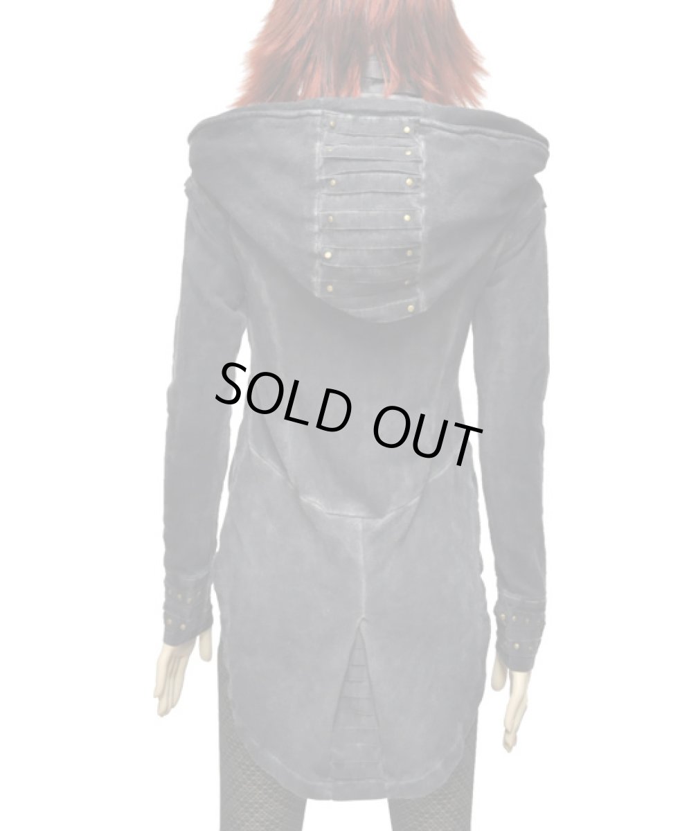 画像5: KAYO - Anime Clothing レディース・パーカー「New Pixie Pleated Jacket/ウォッシュグレー」 (5)