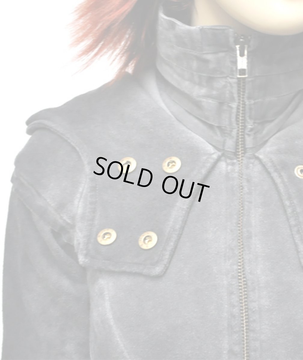 画像4: KAYO - Anime Clothing レディース・パーカー「New Pixie Pleated Jacket/ウォッシュグレー」 (4)