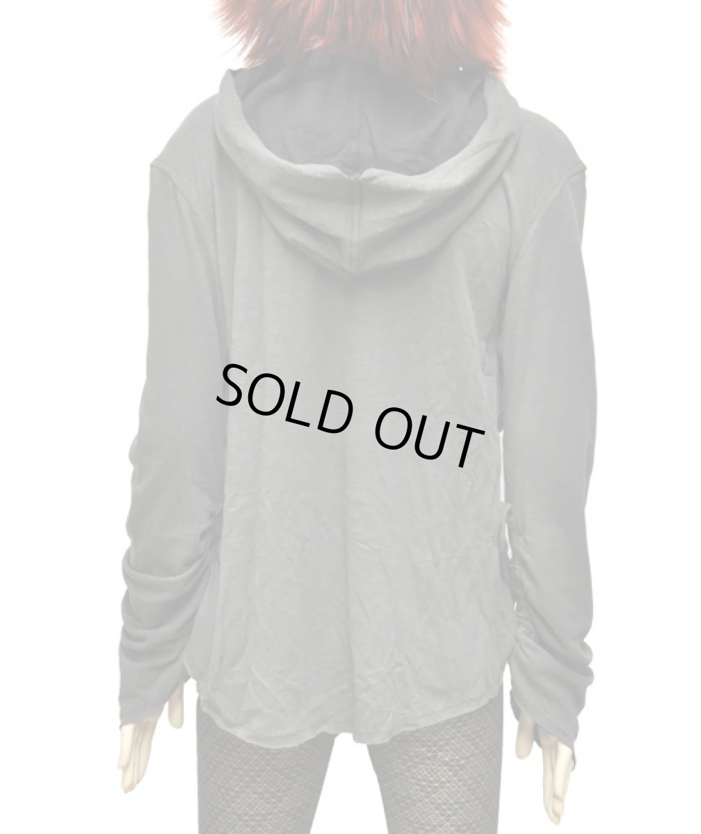 画像4: KAYO - Anime Clothing リバーシブル・カーディガンジャケット「New Pixie Reversible string cardigan jacket/ブラック&グレー」 (4)