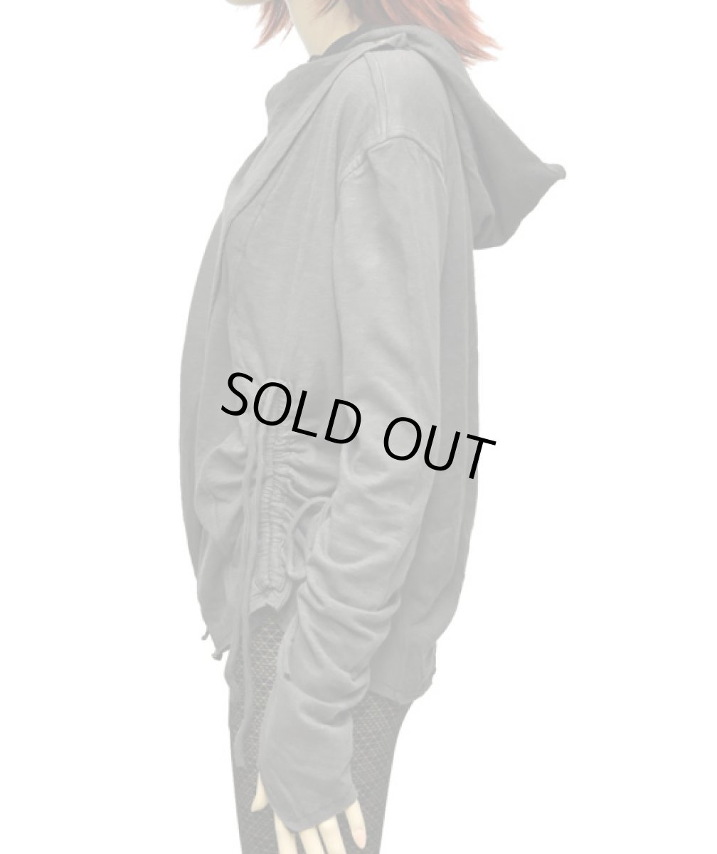 画像3: KAYO - Anime Clothing リバーシブル・カーディガンジャケット「New Pixie Reversible string cardigan jacket/ブラック&グレー」 (3)