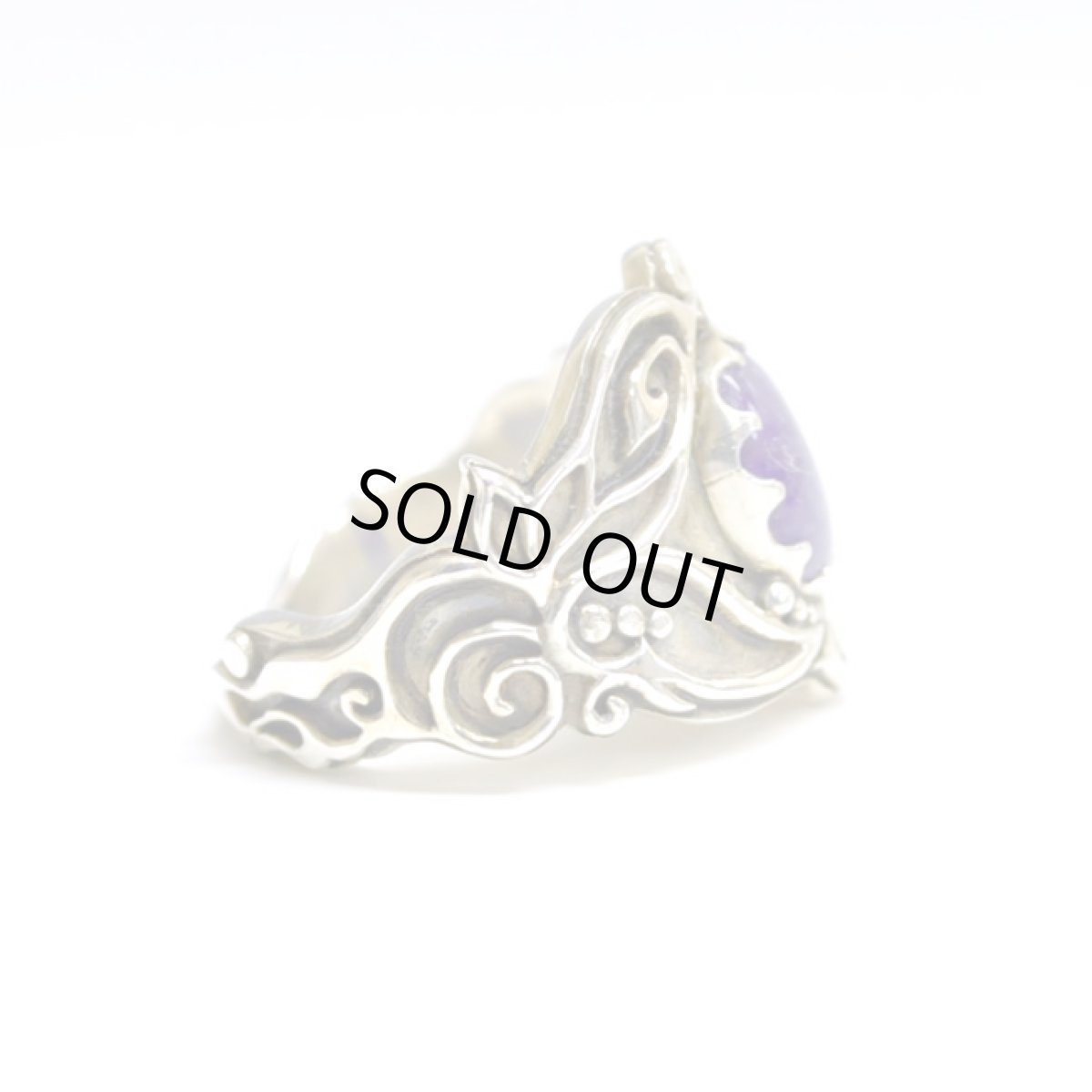 画像3: SHANTI RIOT リング／スギライト・蓮と羽　＃16号サイズ (3)