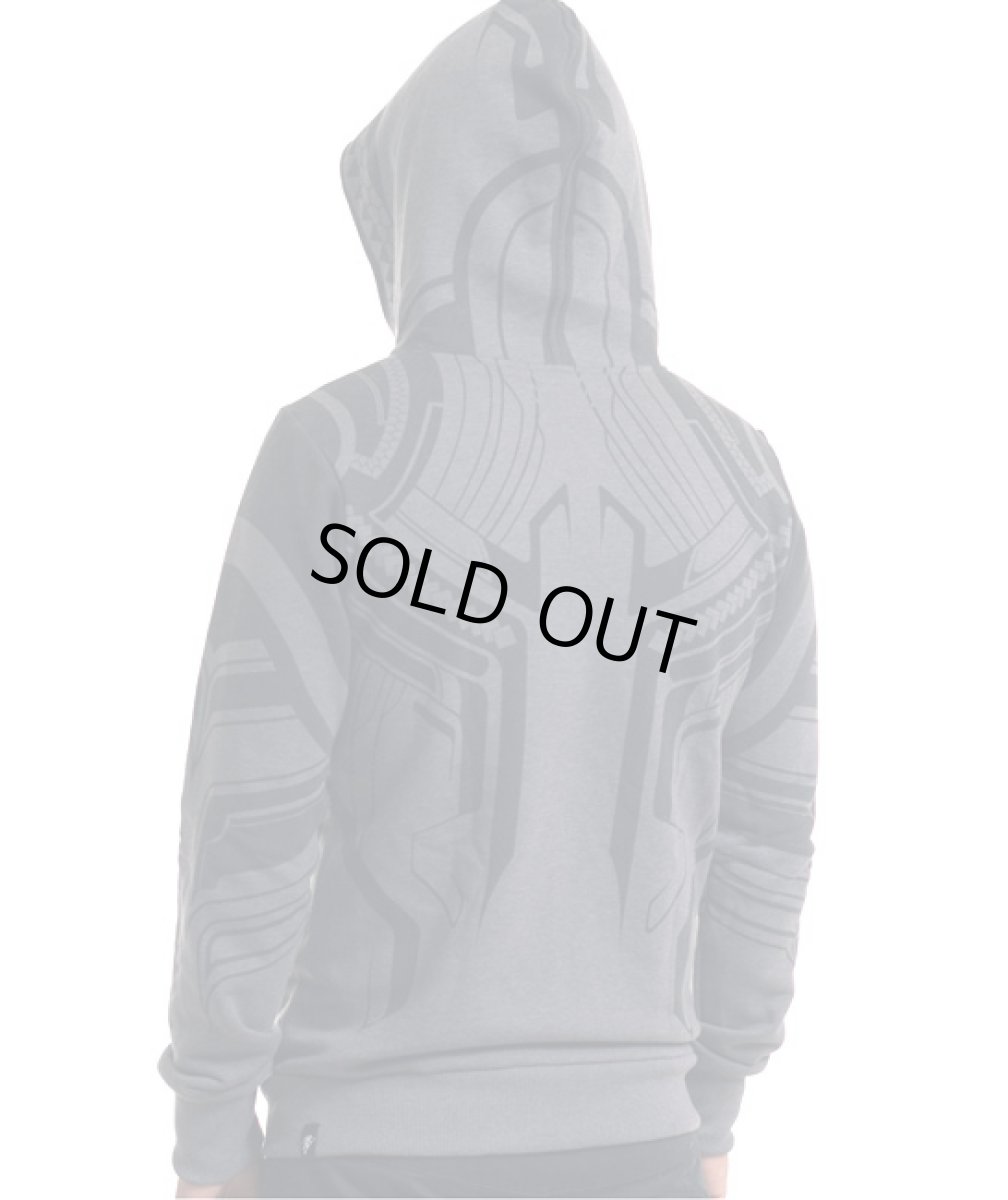 画像5: PLAZMA メンズ・ジップアップ・パーカー「Tattoo / グレーメランジ」 (5)