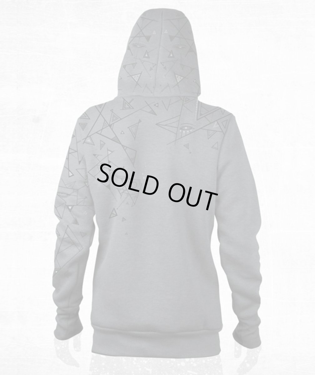 画像2: PLAZMA メンズ・パーカー「Fish Line / グレーメランジ」 (2)