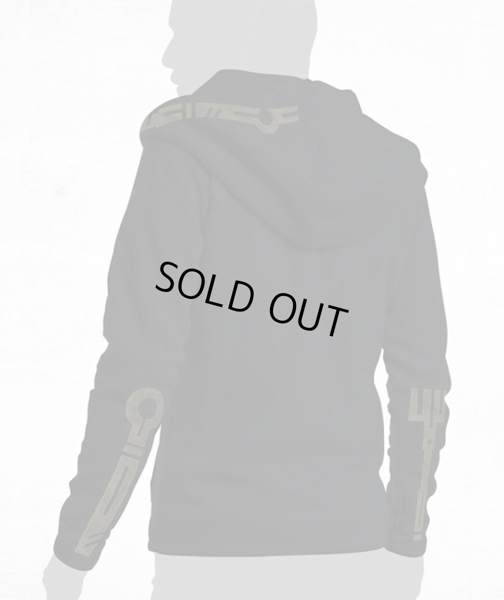 画像4: PLAZMA メンズ・ジップアップ・パーカー「Pitchfork / ブラック」 (4)