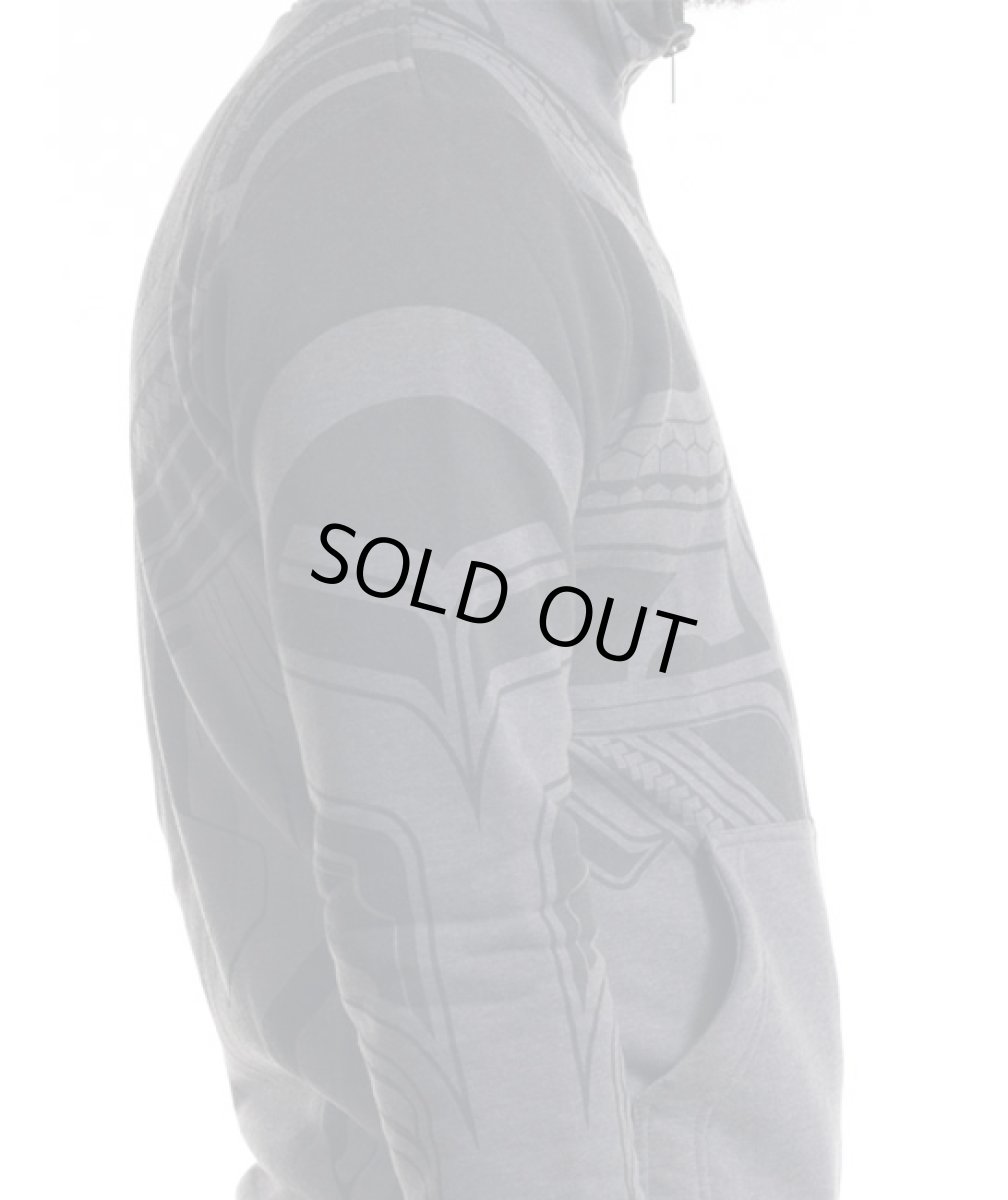 画像4: PLAZMA メンズ・ジップアップ・パーカー「Tattoo / グレーメランジ」 (4)