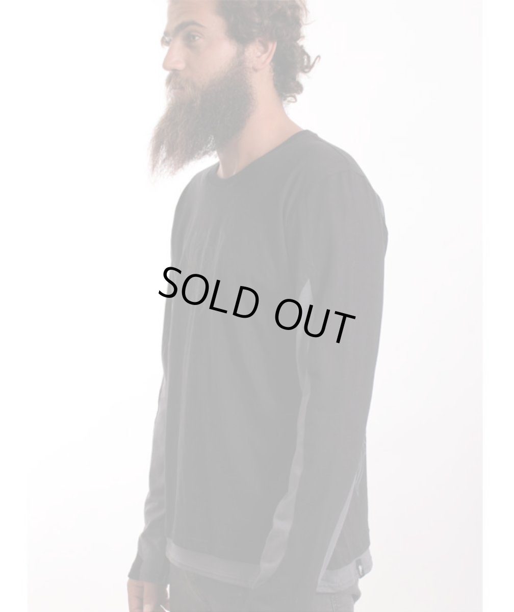 画像2: PLAZMA メンズ・長袖Tシャツ「Ornamento / ブラック」 (2)