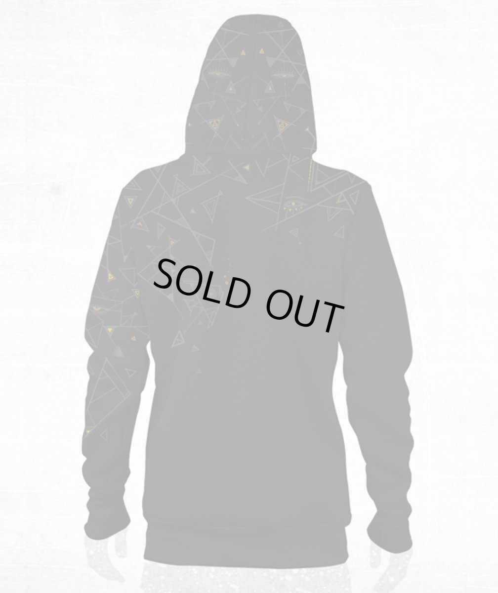 画像2: PLAZMA メンズ・パーカー「Fish Line / ブラック」 (2)