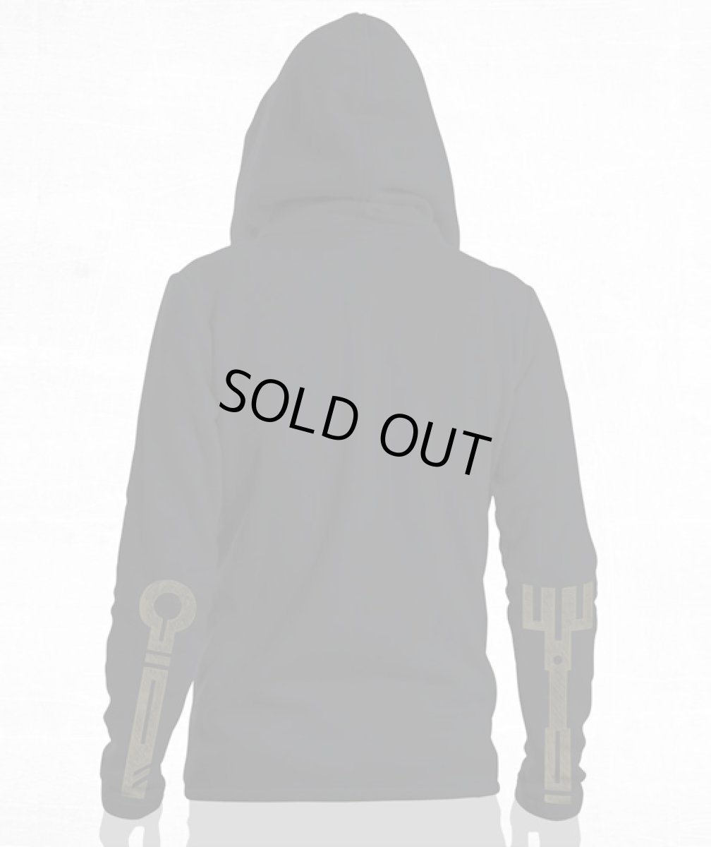 画像5: PLAZMA メンズ・ジップアップ・パーカー「Pitchfork / ブラック」 (5)