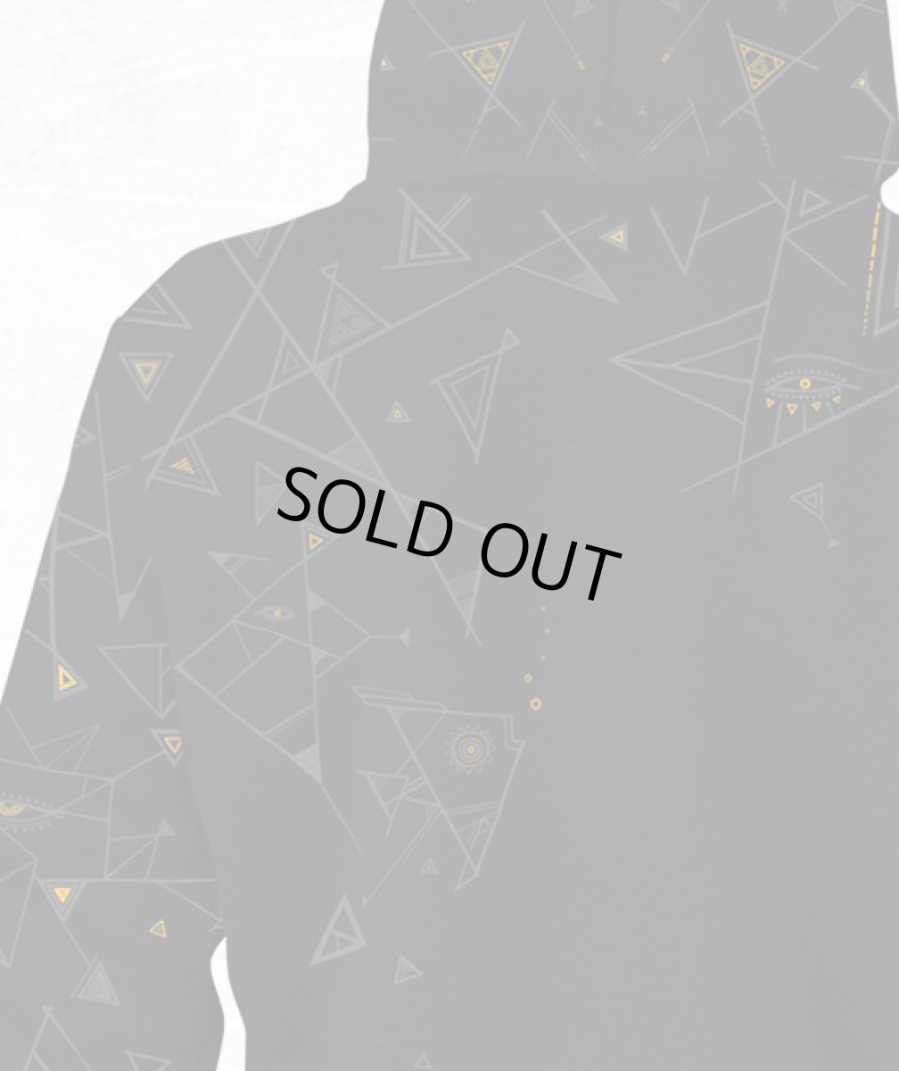 画像4: PLAZMA メンズ・パーカー「Fish Line / ブラック」 (4)