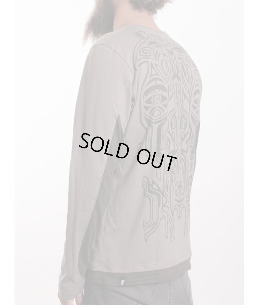 画像3: PLAZMA メンズ・長袖Tシャツ「Ornamento / ストーン」 (3)