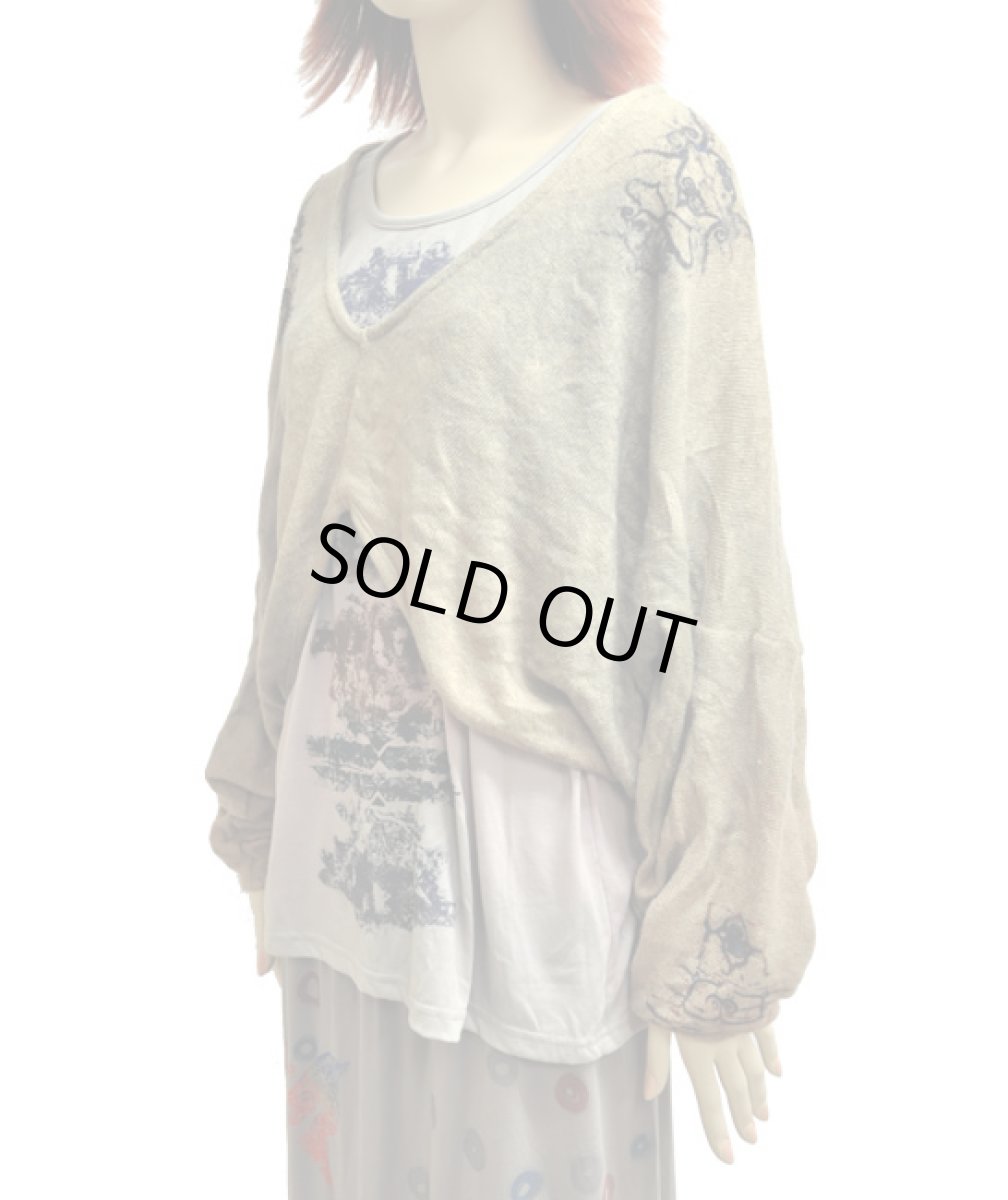 画像2: NETTAIYAレディース・ニットポンチョ (2)