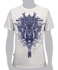 画像1: PLAZMA メンズTシャツ「Featherface / ダーティー」 (1)