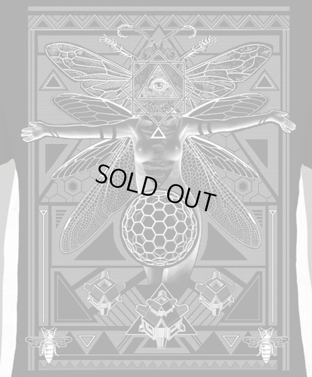 画像2: PLAZMA メンズTシャツ「Queen B / ブラック」 (2)