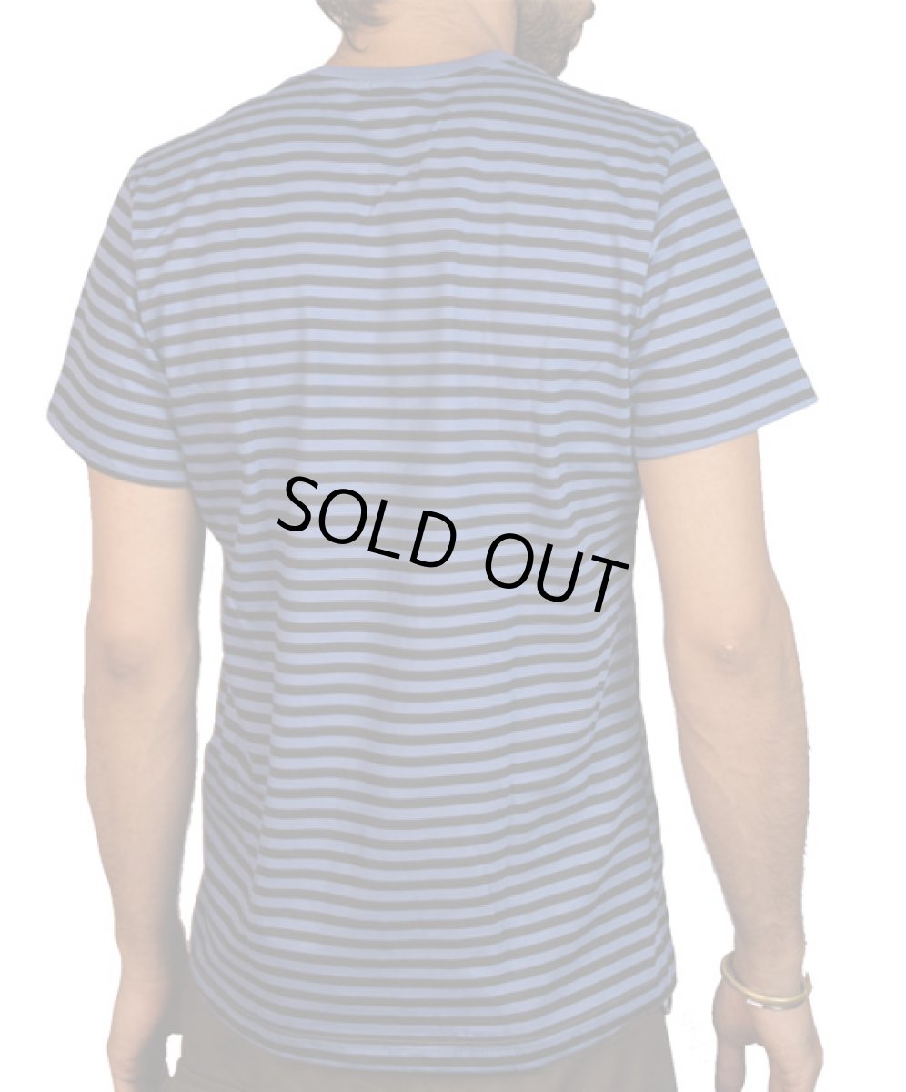 画像3: PLAZMA メンズTシャツ「Stripes & Stripes / ブルーメランジ」 (3)