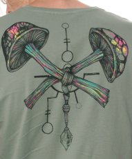 画像2: PLAZMA メンズTシャツ「Champignon / グリーン」 (2)