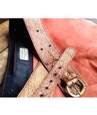 画像5: Zahara Hip Roses トライバル・レザースカート（サーモンピンク&ゴールド） (5)