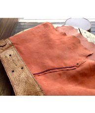 画像4: Zahara Hip Roses トライバル・レザースカート（サーモンピンク&ゴールド） (4)