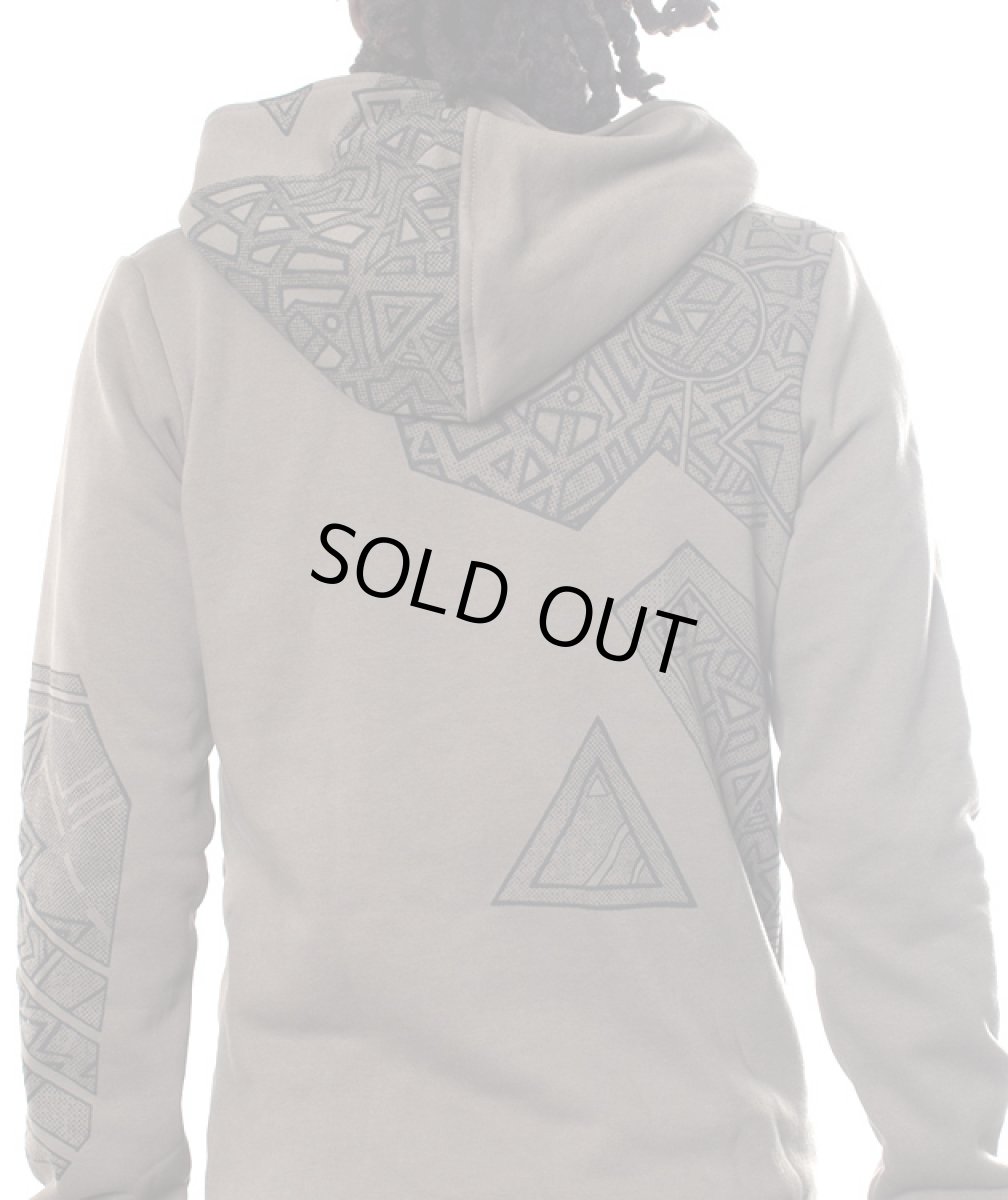 画像5: PLAZMA メンズ・ジップアップ・パーカー「R-Lines / ブラウンメランジ」 (5)