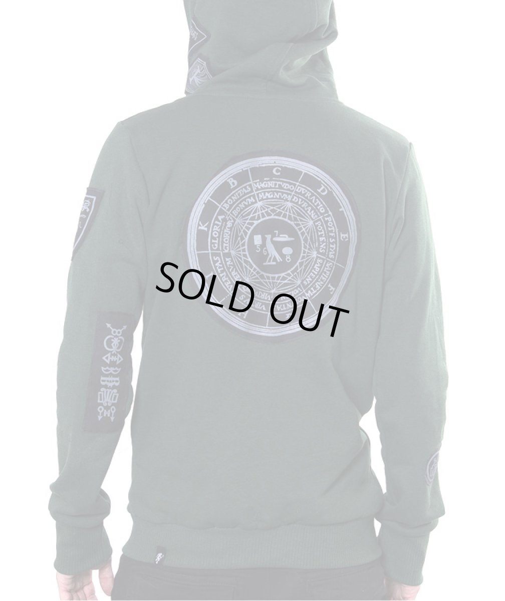 画像5: PLAZMA メンズ・ジップアップ・パーカー「Magic Patches / グリーンメランジ」 (5)