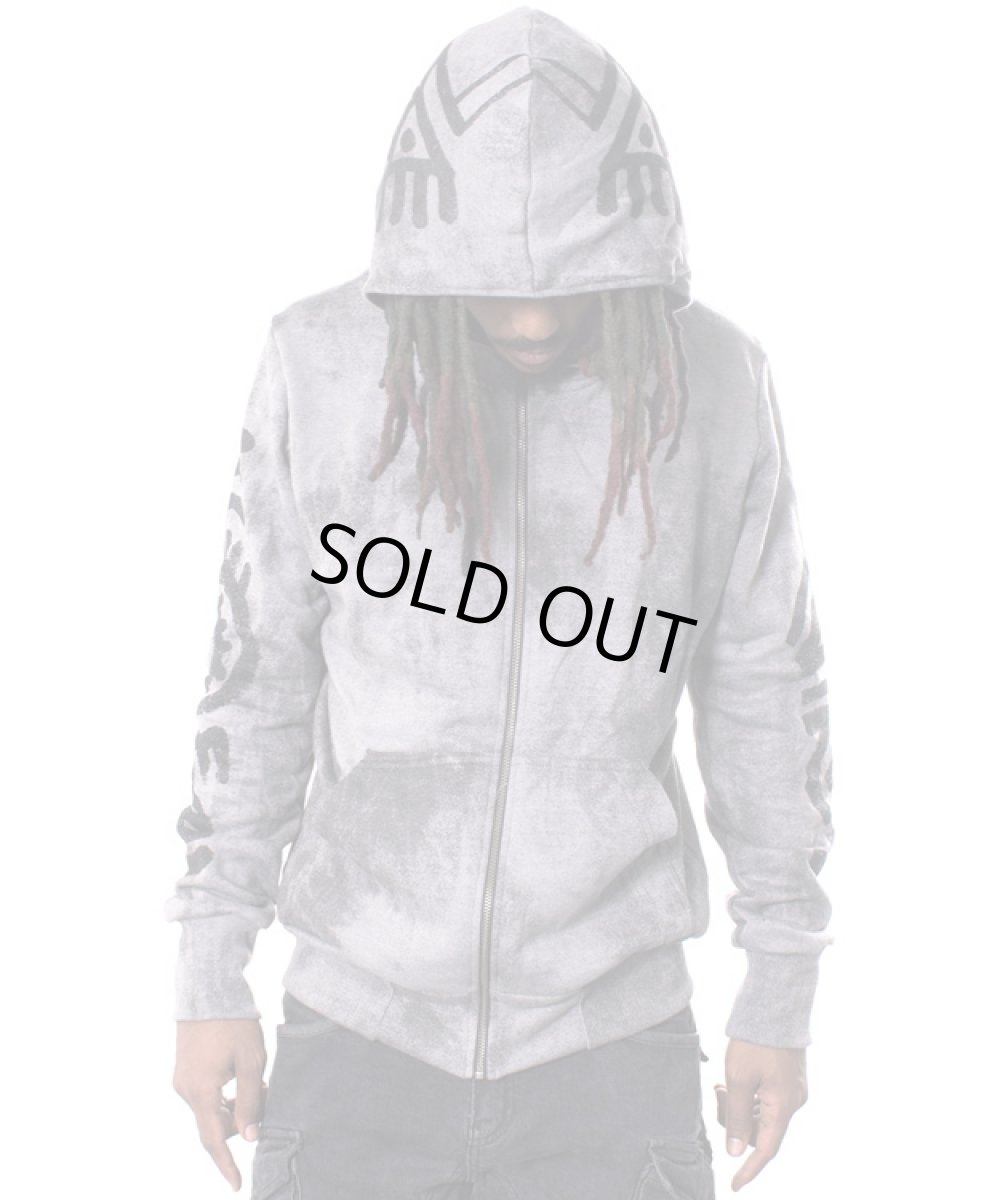 画像2: PLAZMA メンズ・ジップアップ・パーカー「Paleo / グレーハイドロン」 (2)