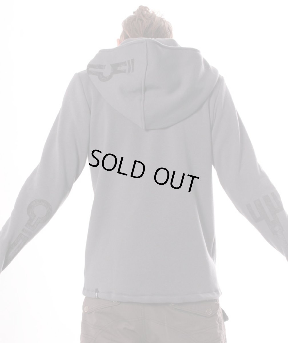 画像5: PLAZMA メンズ・ジップアップ・パーカー「Pitchfork / ダークグレー」 (5)