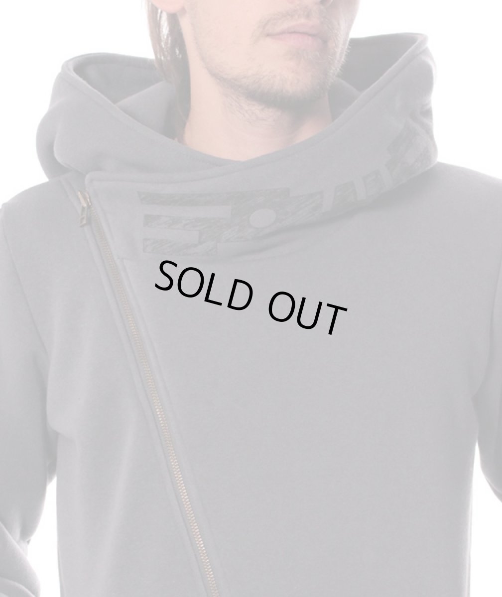 画像3: PLAZMA メンズ・ジップアップ・パーカー「Pitchfork / ダークグレー」 (3)