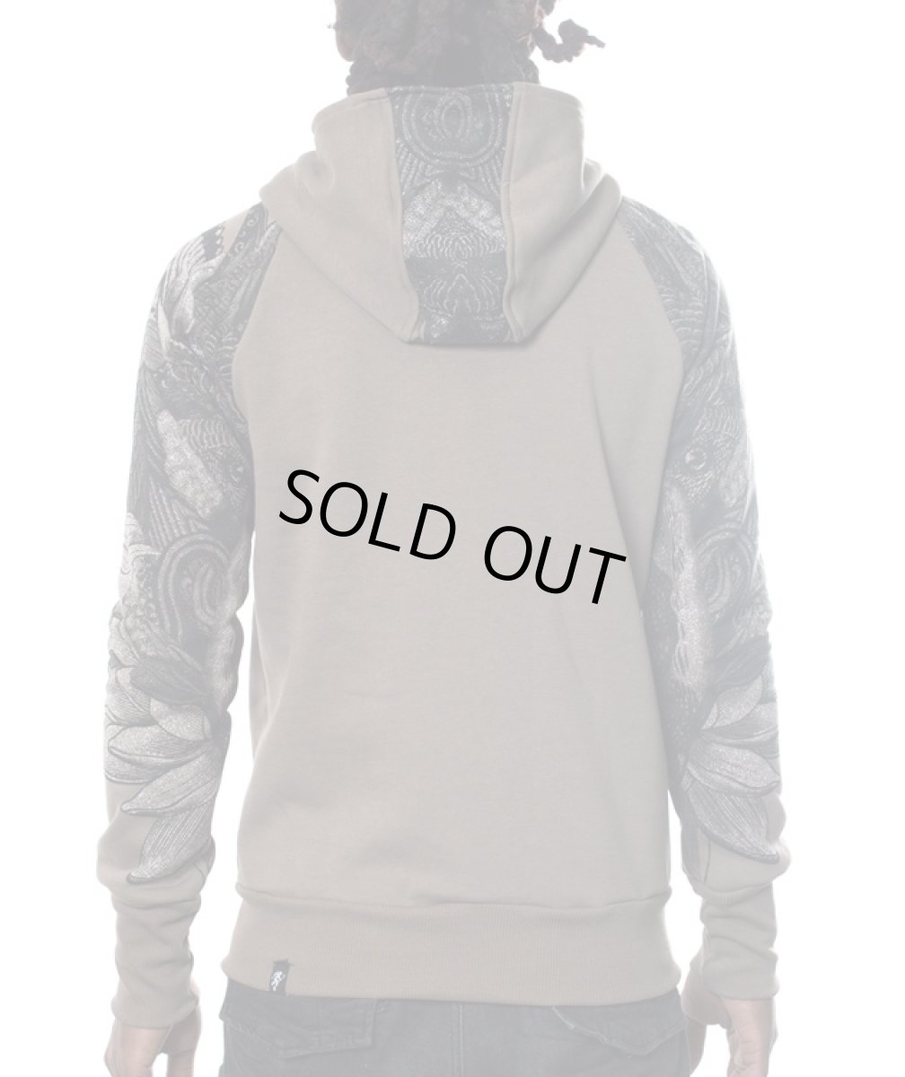 画像5: PLAZMA メンズ・ジップアップ・パーカー「Feathers / ブラウンメランジ」 (5)