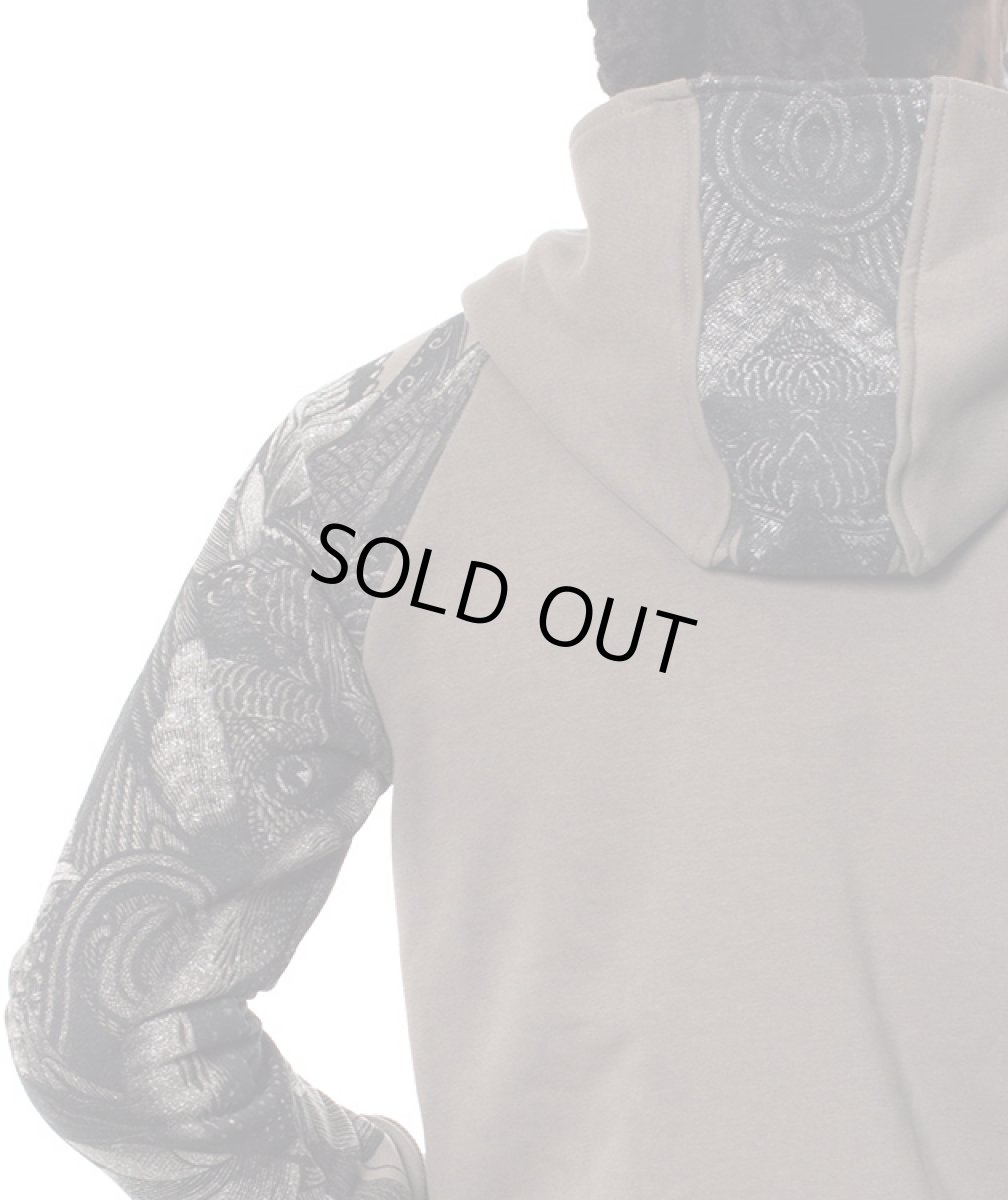 画像6: PLAZMA メンズ・ジップアップ・パーカー「Feathers / ブラウンメランジ」 (6)