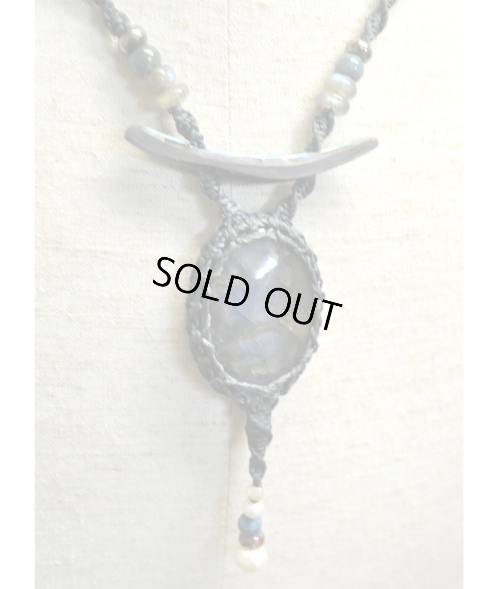 画像2: X-tribal「ラブラドライト・ウォーリアーダンス・ネックレス」 (2)