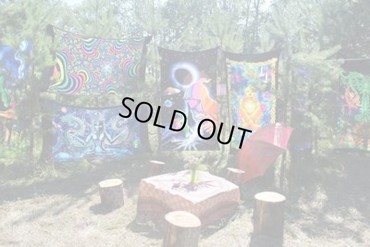 画像8: SPACE TRIBE バティック 1.2m x 2m「Rainbow Valley Fractal」 (8)