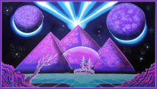 画像1: SPACE TRIBEバティック 3.6m×2.1m「Space Pyramid」 (1)