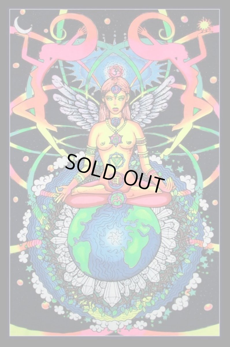 画像1: SPACE TRIBE バティック 1.2m x 2m「Chakra Goddess」 (1)