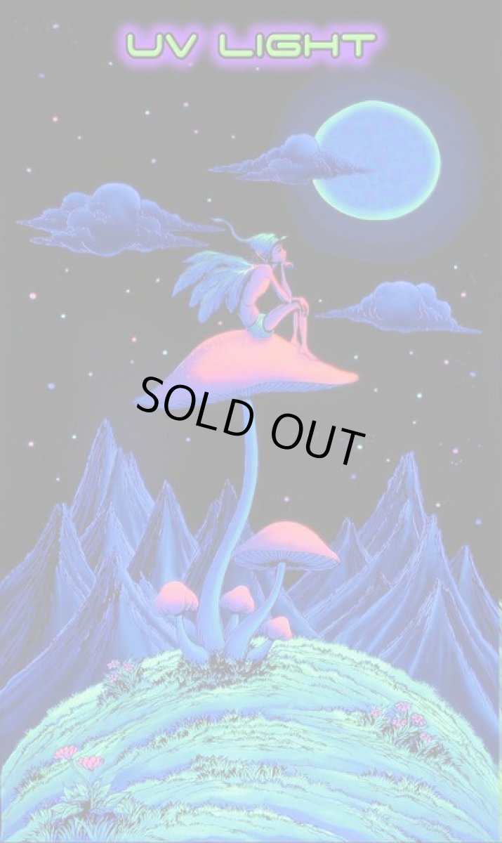 画像2: SPACE TRIBE バティック 1.2m x 2m「Mushroom Fairy」 (2)