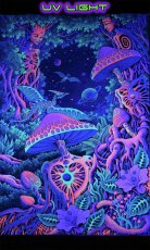 画像2: SPACE TRIBEバティック 1.2m × 2m「Psy Shroom」 (2)