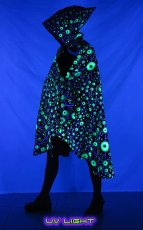 画像1: SPACE TRIBE フーデッド ケープ 「Atomic Alien」 (1)