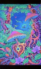 画像1: SPACE TRIBEバティック 1.2m × 2m「Psy Shroom」 (1)